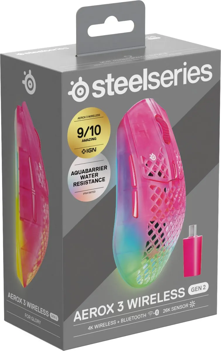 SteelSeries Aerox 3 Wireless Gen 2 Magenta Haze