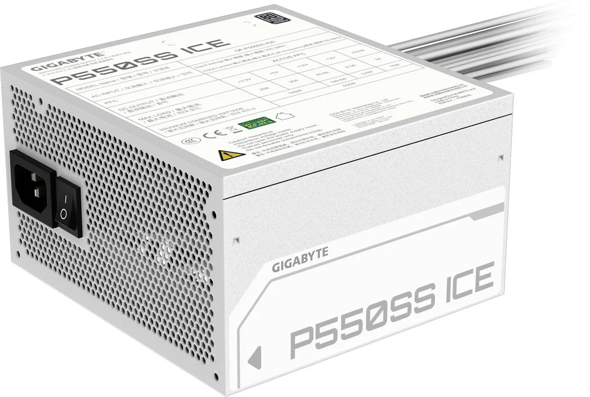 Gigabyte 28200-P55SW-1EUR Voeding 550W - ATX - 80 Plus Silver - Wit