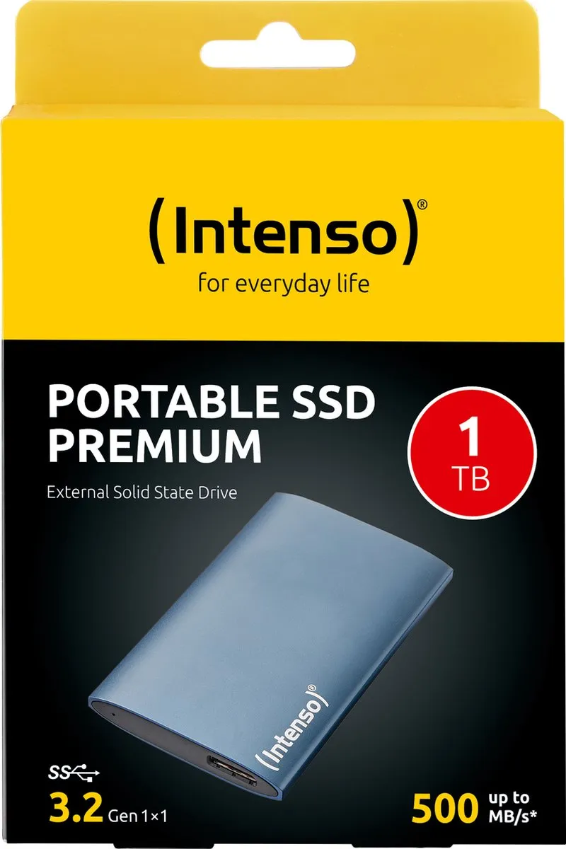 Intenso Premium Edition 3823465 External SSD 1TB - Grijs/Blauw - afbeelding 6 van 6
