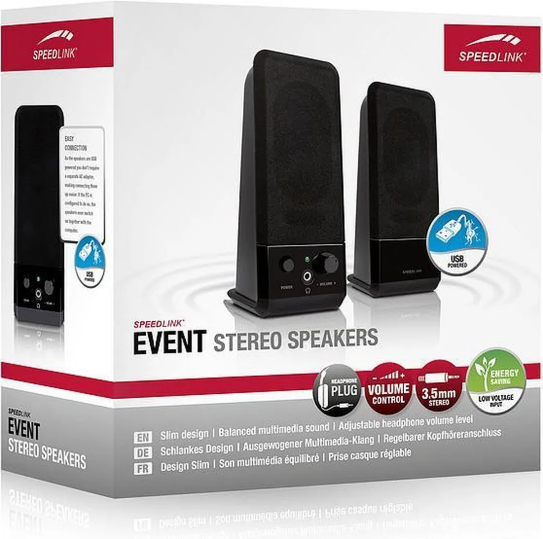 Speedlink EVENT 2.0 SL-8004-BK Stereo Speakerset - 5W - Zwart