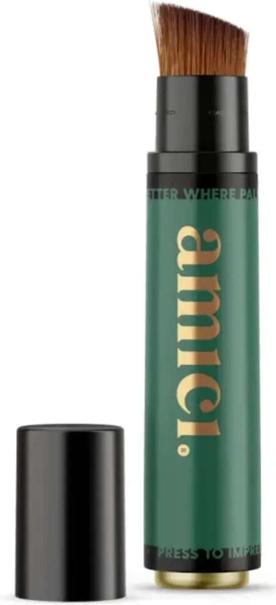 AMICI Cosmetics Hervulbare Zonnebrandkwast Graffity Green - 30ml