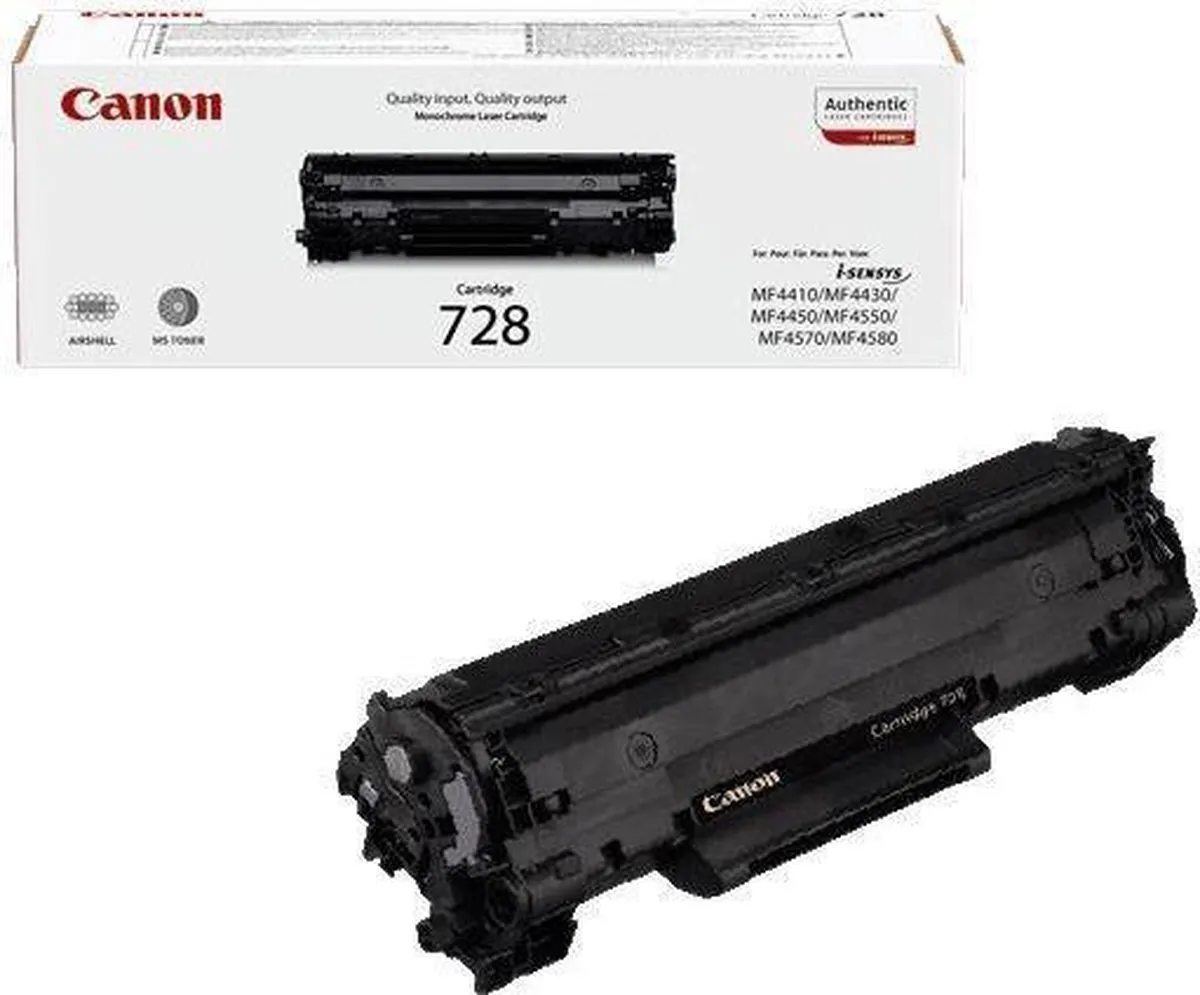 Canon CRG728 Tonercartridge Zwart - 2100 Pagina's