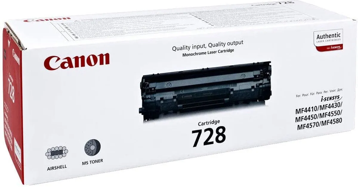 Canon CRG728 Tonercartridge Zwart - 2100 Pagina's