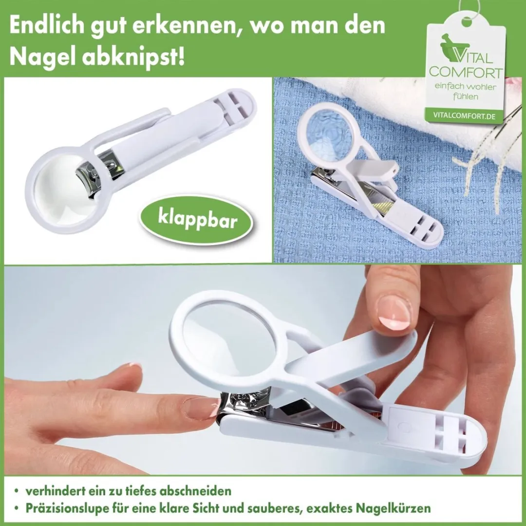 Westfalia Nagelknipper met vergrootglas - Wit