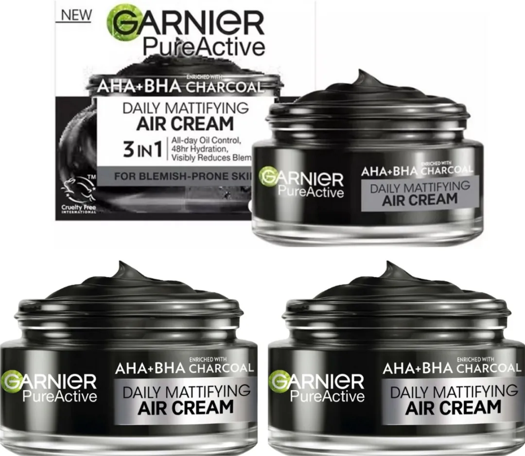 Garnier Pure Active Daily Mattifying Air Cream 50ml - 3 Stuks