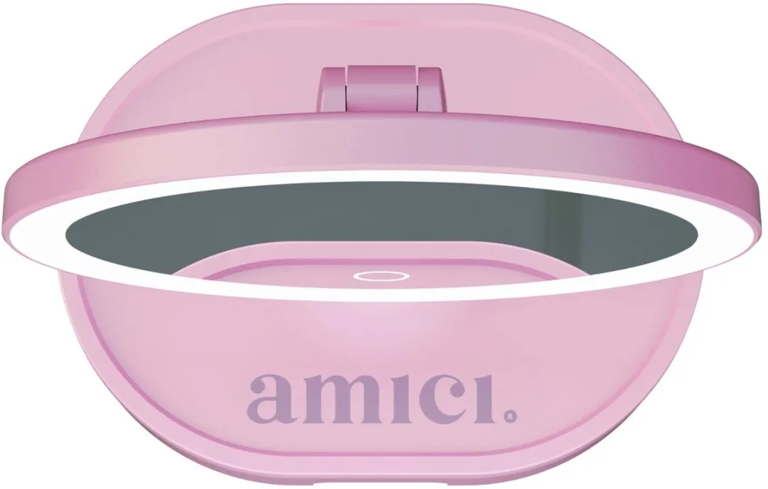 AMICI Skincare Glow Mirror LED Tafelspegel - Roze 15cm