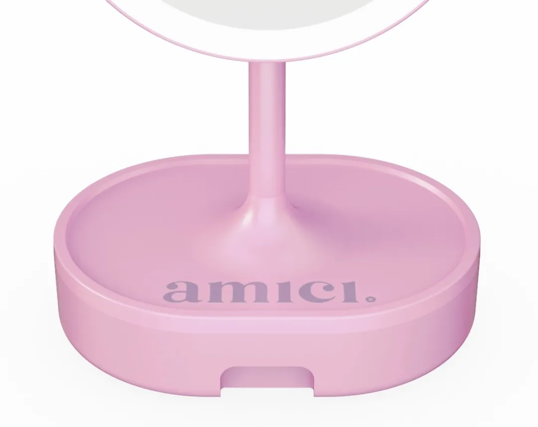 AMICI Skincare Glow Mirror LED Tafelspegel - Roze 15cm
