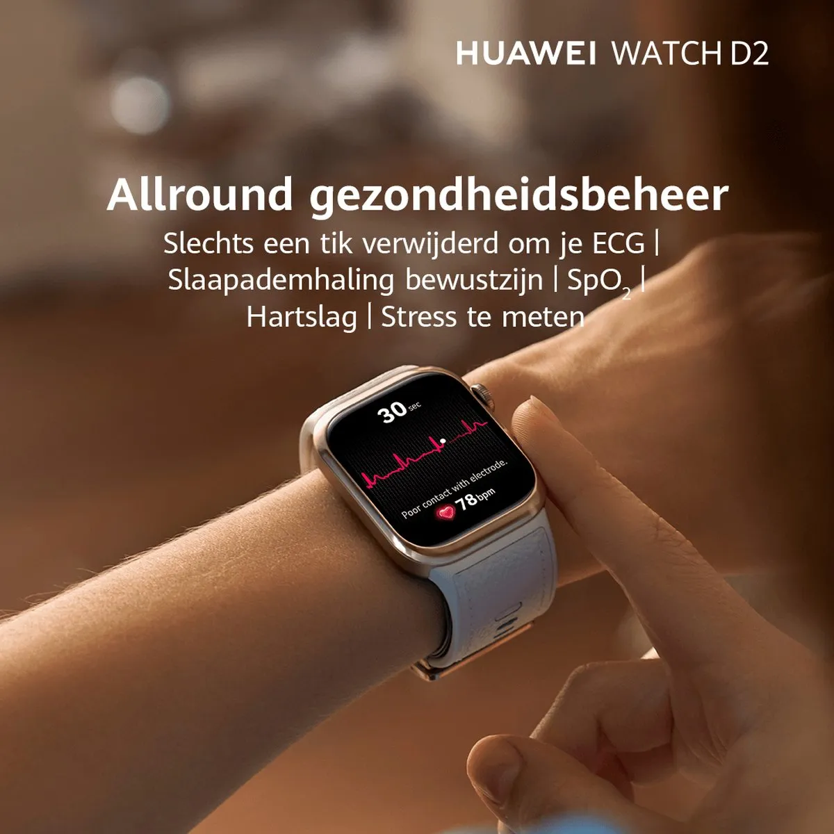 Huawei Watch D2 - 48mm - Wit - afbeelding 6 van 6