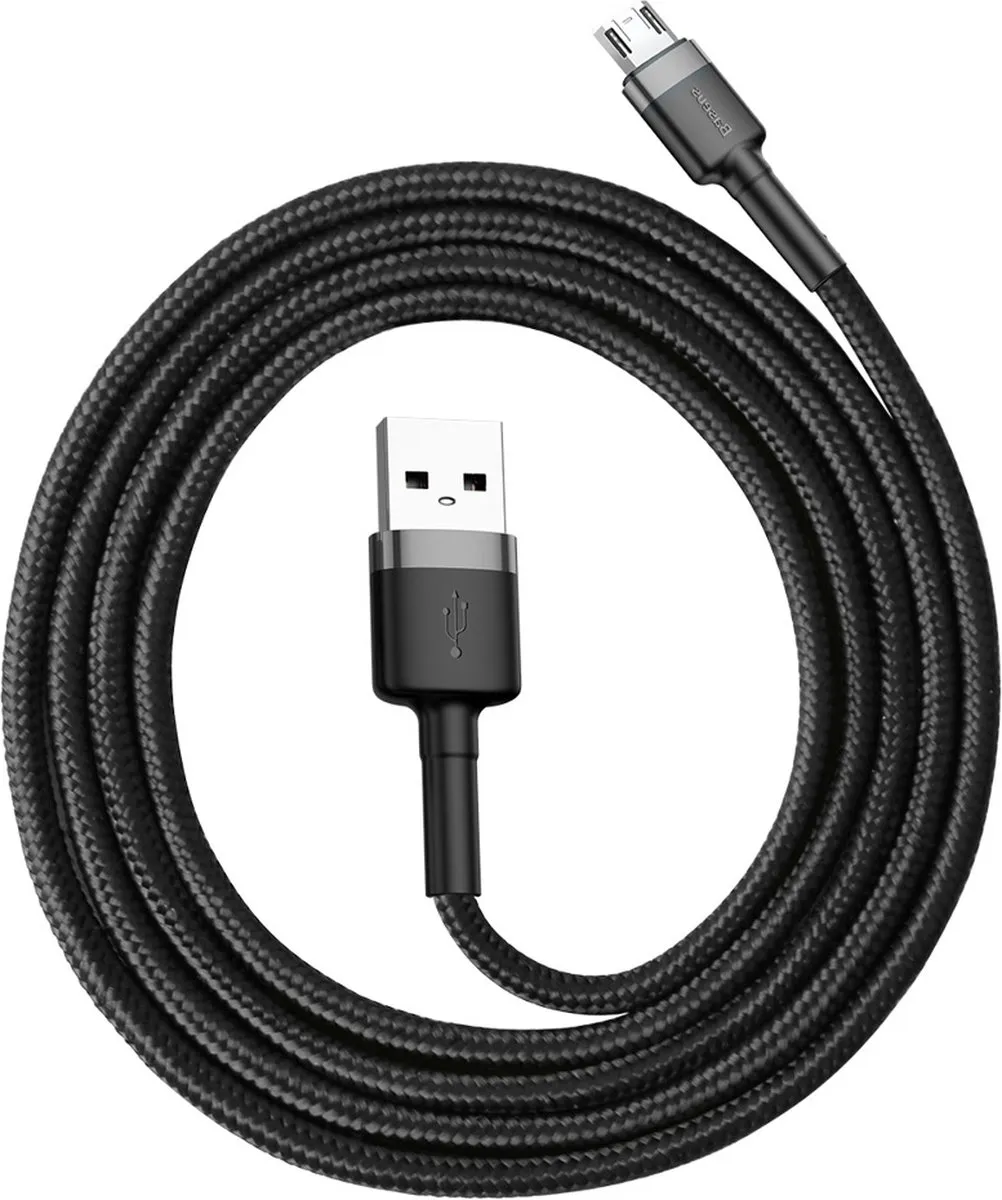 Baseus Cafule USB naar Micro USB Kabel 1m - CAMKLF-BG1 - Zwart