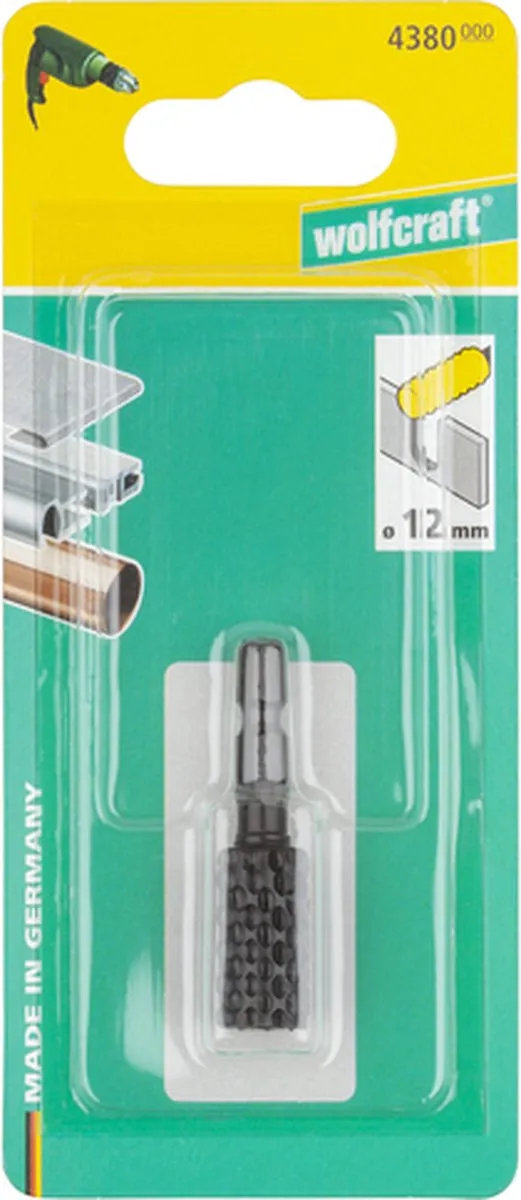 Wolfcraft Profielrasp 12mm Metaal - Zeskantschacht 4380000