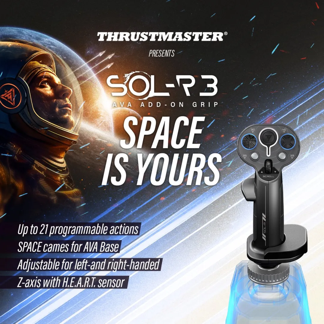Thrustmaster SOL-R 3 Add-On Greep 21 Knoppen - H.E.A.R.T. - Zwart - afbeelding 6 van 6