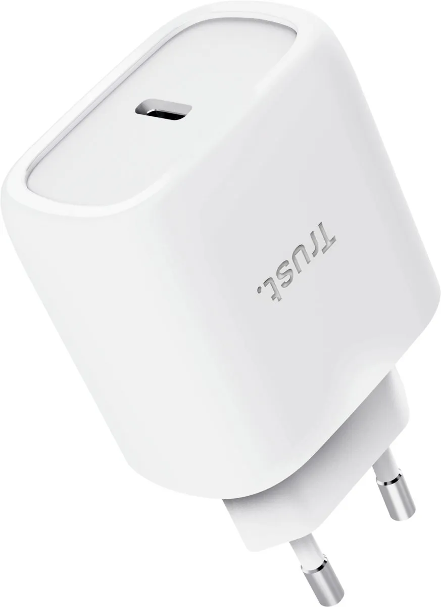 Trust Maxo 45W GaN USB-C Oplader - 2m Kabel - Wit - afbeelding 6 van 6
