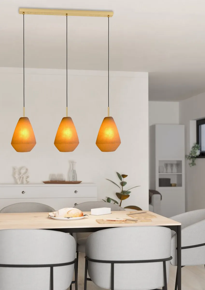 Eglo Caprarola Hanglamp E27 - 90cm - Zand/Koper - afbeelding 6 van 6