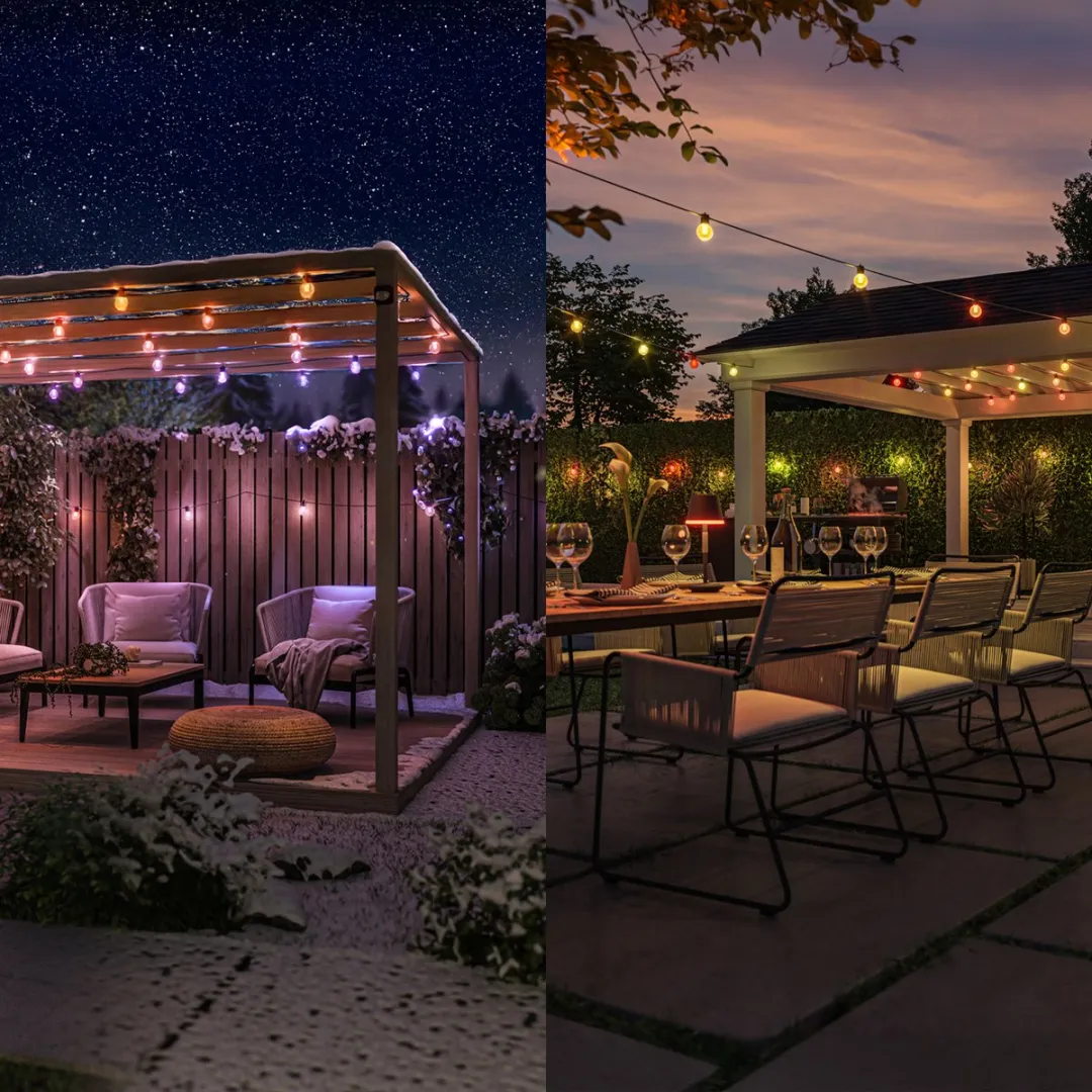 Philips Hue Festavia Lichtslinger 10 Globelampen - 7m - Wit & Kleur - Incl. Dimmer Switch