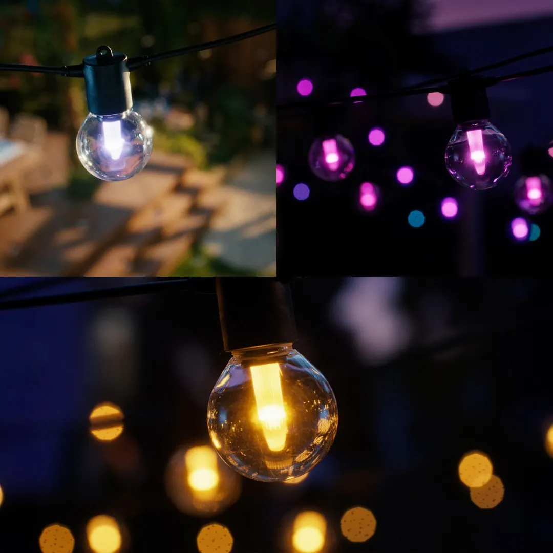 Philips Hue Festavia Lichtslinger 10 Globelampen - 7m - Wit & Kleur - Incl. Dimmer Switch