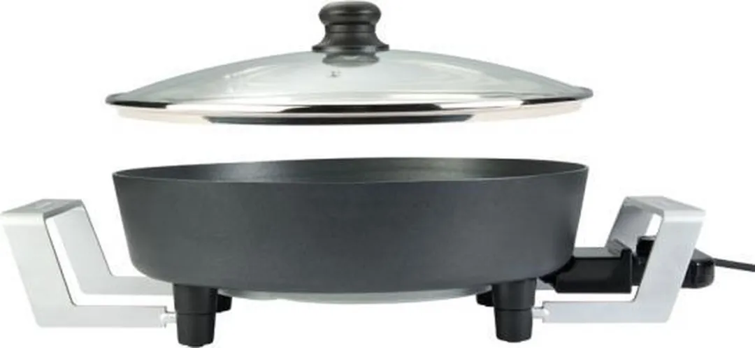 Bourgini Classic Multi Pan Deluxe 36cm 1800W - Donkergrijs met zilveren handvatten - afbeelding 5 van 6