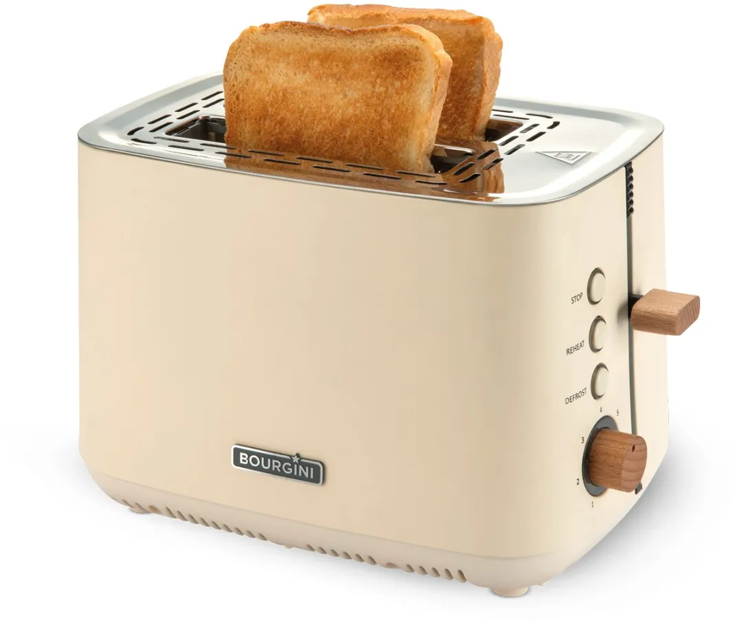 Bourgini Harmony Broodrooster 925W - 2 Sleuven - 7 Warmteniveaus