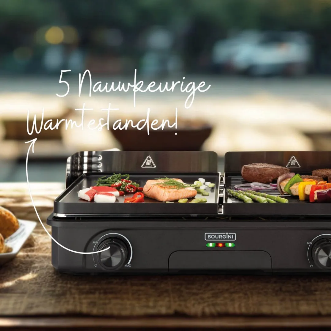 Bourgini Plancha Pure Plancha - 2200W - 8 Personen - Zwart