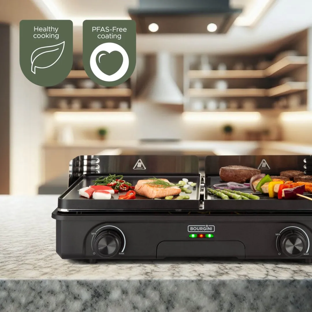 Bourgini Plancha Pure Plancha - 2200W - 8 Personen - Zwart