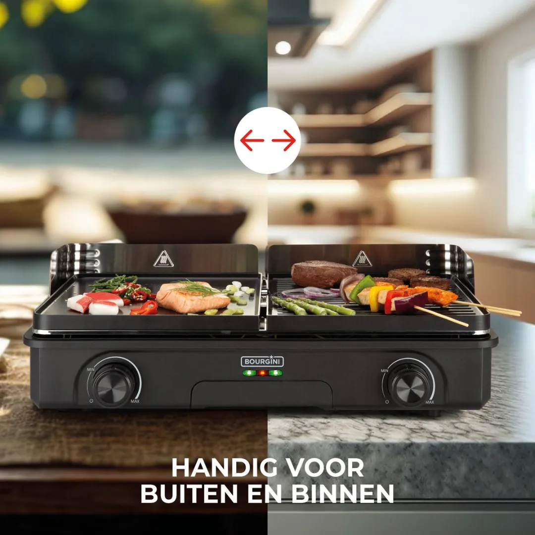 Bourgini Plancha Pure Plancha - 2200W - 8 Personen - Zwart - afbeelding 6 van 6