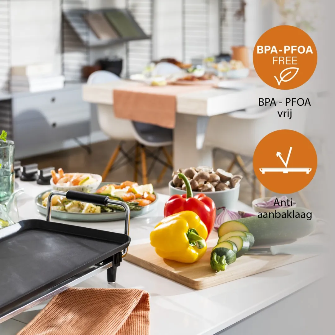 Tristar XXL Bakplaat BP-2834 1800W - 10-12 Personen - Zwart