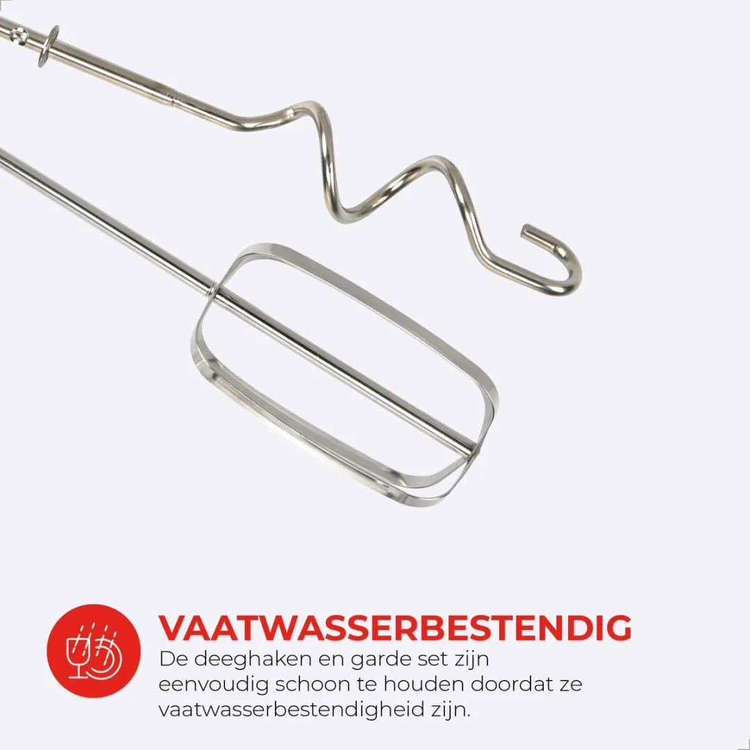 Bourgini Retro Handmixer 400W - 6 Snelheden - Zwart