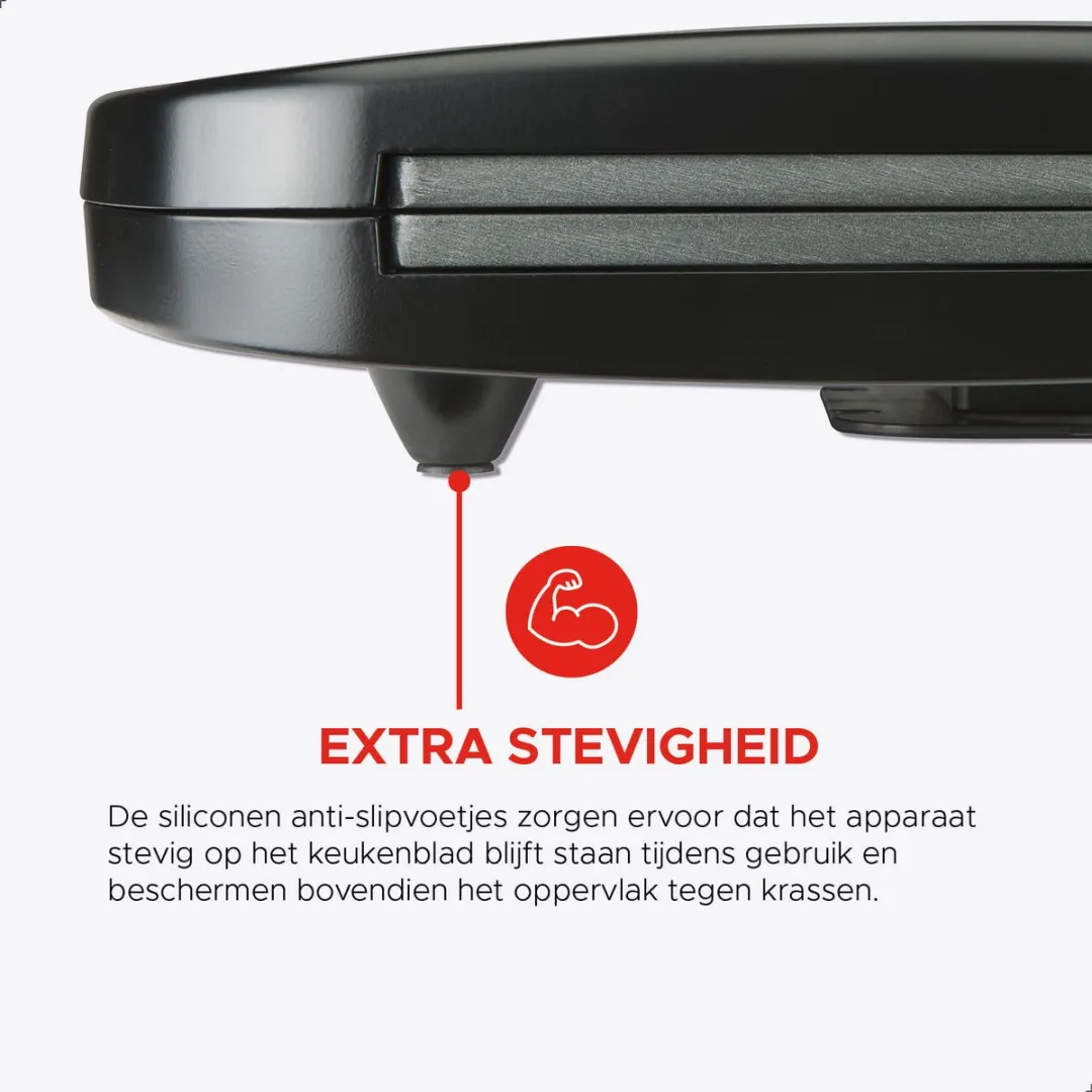 Bourgini Sandwich Maker XXL 800W - Zwart
