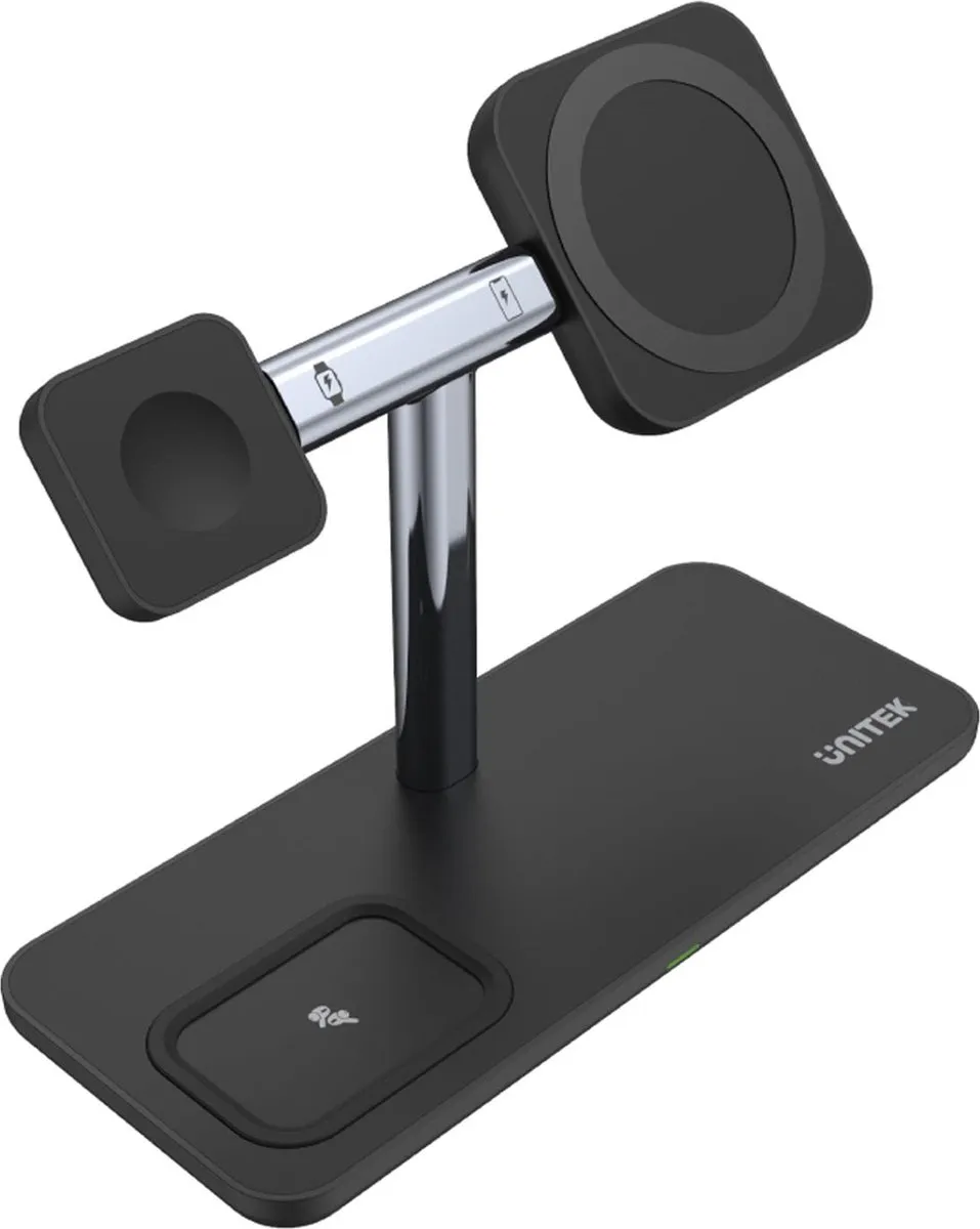 Unitek Magneetoplader Qi 3-in-1 iPhone 15W - afbeelding 3 van 6