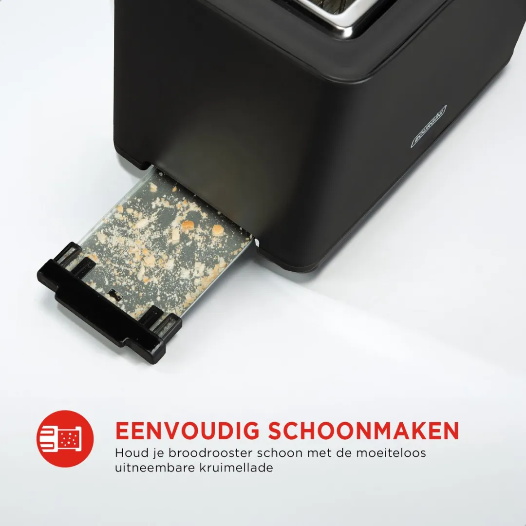Bourgini Tosti Toaster 14.0402.00.00 - 2 Tosti's - 850W - Zwart