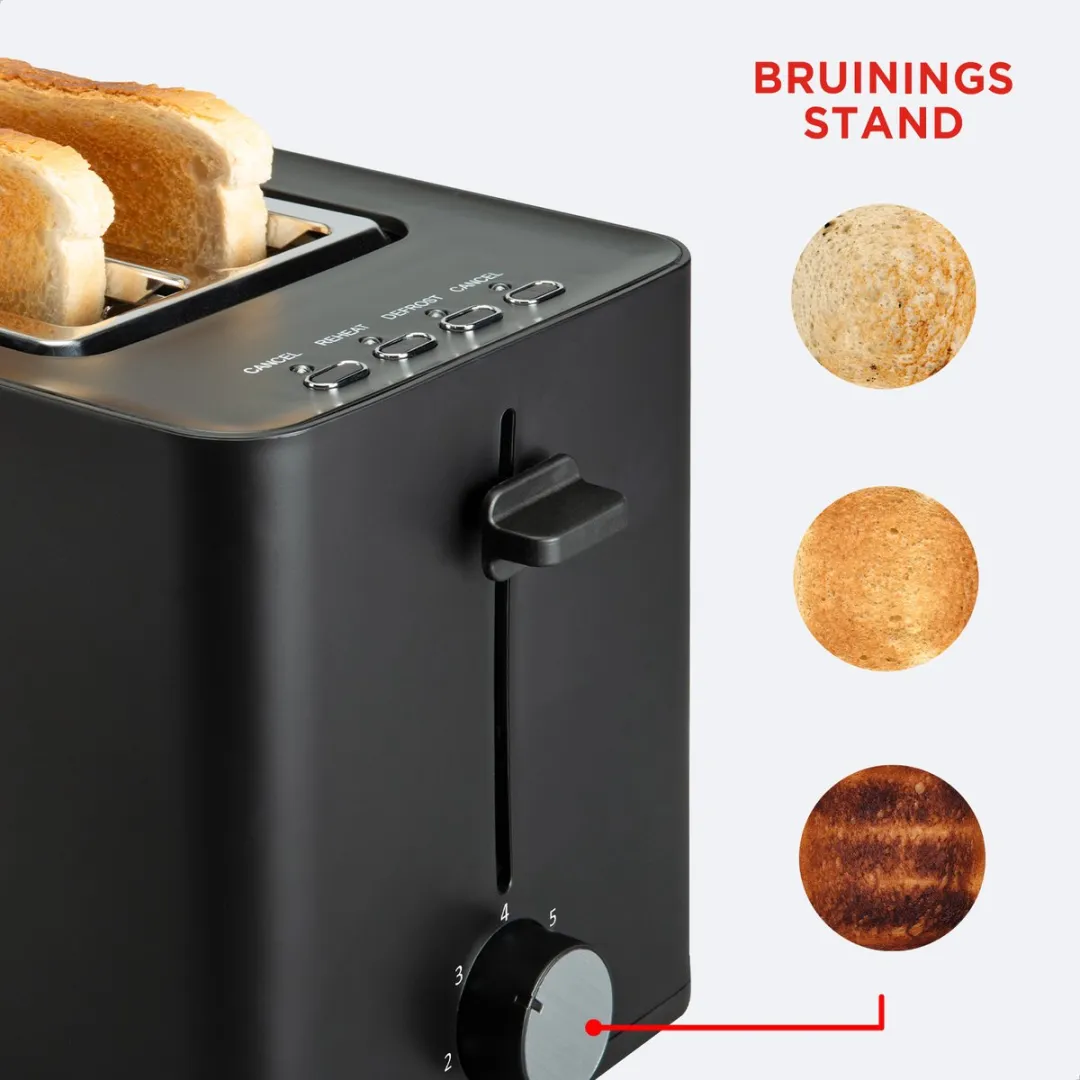 Bourgini Tosti Toaster 14.0402.00.00 - 2 Tosti's - 850W - Zwart