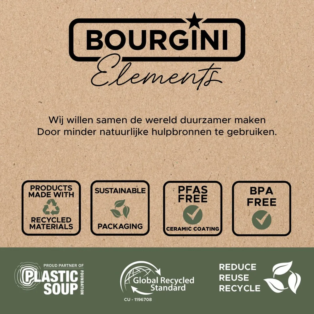 Bourgini Elements Keukenmachine 1000W - 4,5L - 8 Snelheden - Zwart