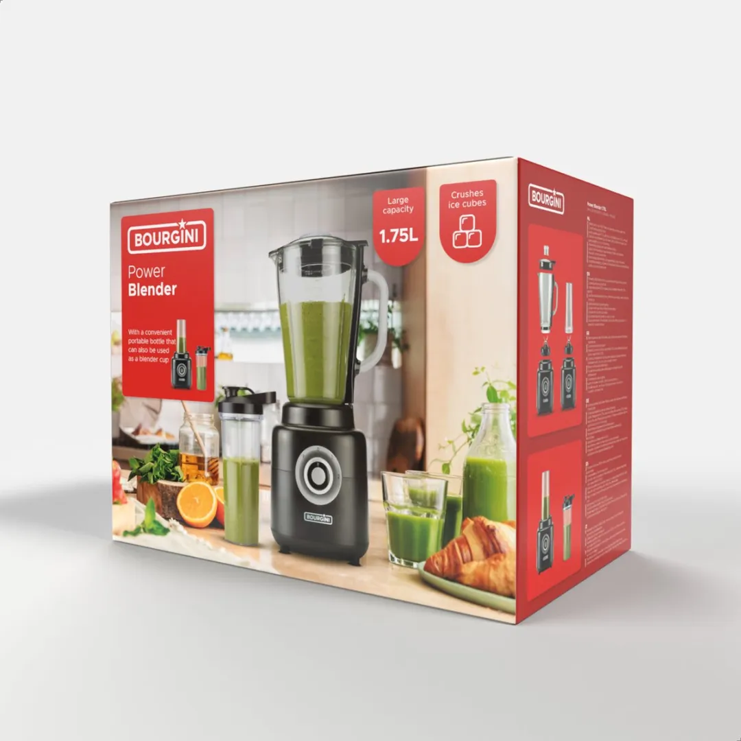 Bourgini PowerBlender 1000W - 1.75L - Zwart