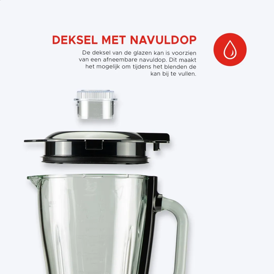 Bourgini PowerBlender 1000W - 1.75L - Zwart