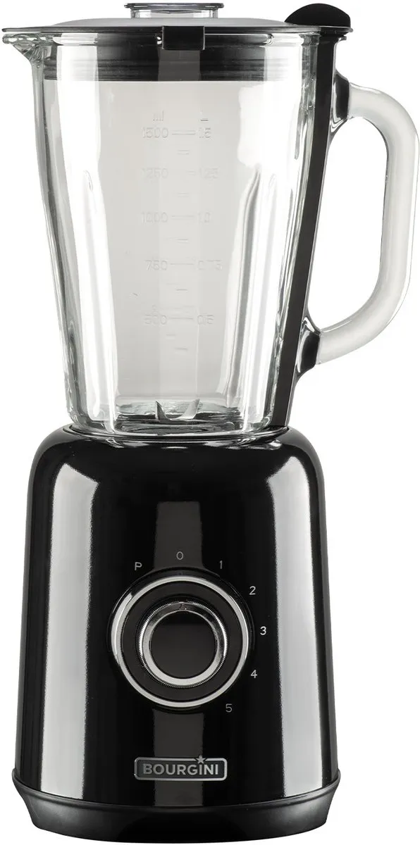 Bourgini Retro Blender 500W - 1,5L Zwart