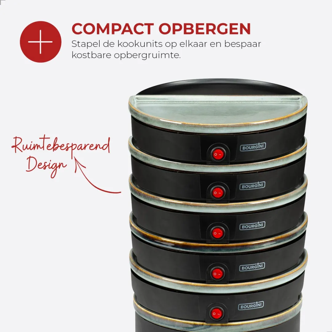 Bourgini Chef's Dinner Party Gourmetstel - 8 Personen - Grijs Blauw