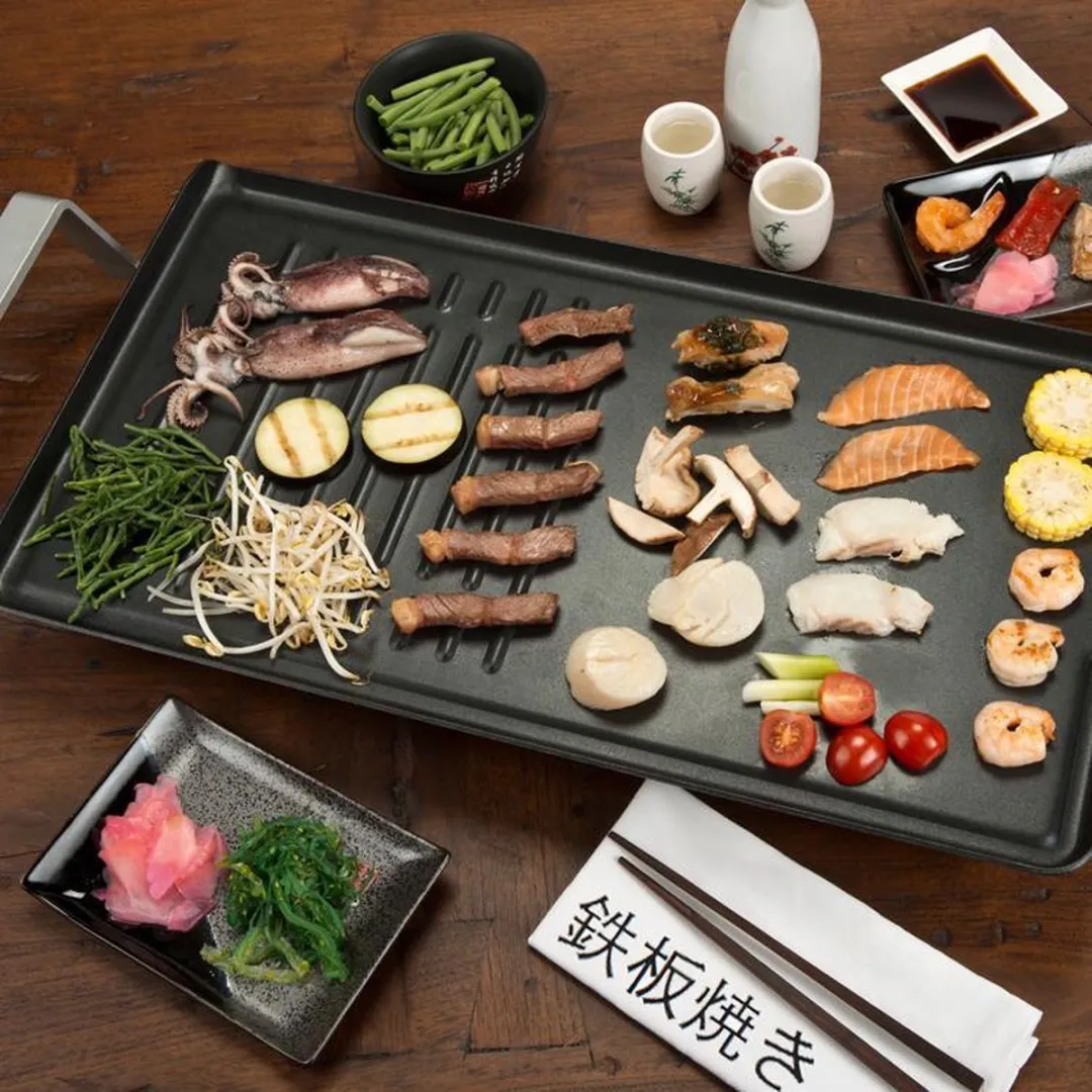 Bourgini Classic Duo Multi Plate 10.1014.00.00 Bak/Grill Apparaat - 2400W - 56x30cm - Zilver/Zwart