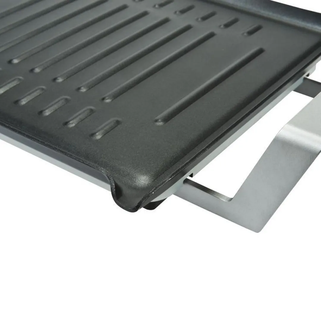 Bourgini Classic Duo Multi Plate 10.1014.00.00 Bak/Grill Apparaat - 2400W - 56x30cm - Zilver/Zwart