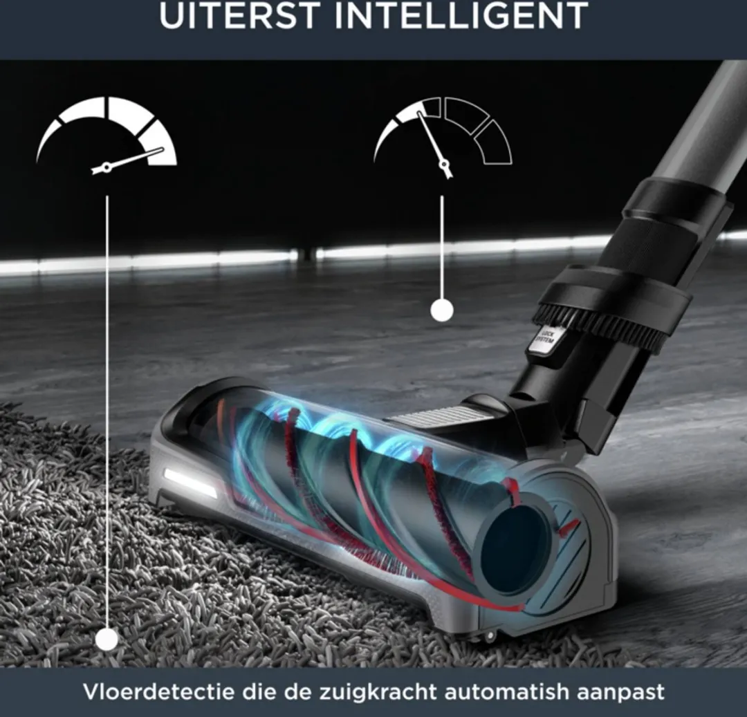 Rowenta X-Force Flex Aqua RH99C0WO Staalstofzuiger - Draadloos 200 Airwatt - Dweilfunctie - Zwart - afbeelding 5 van 6