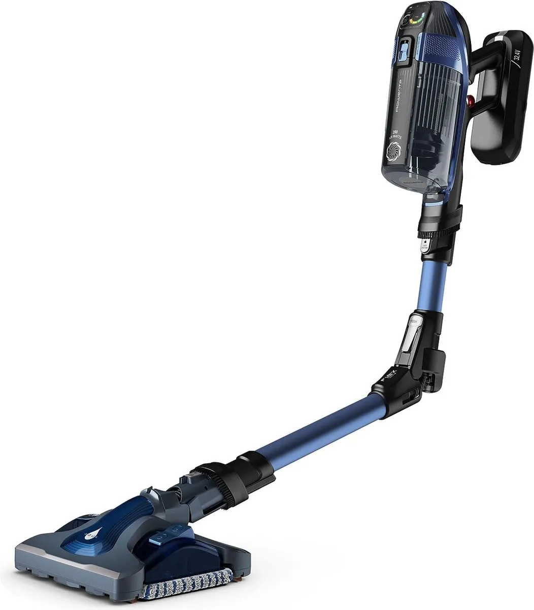 Rowenta X-Force Flex Aqua RH99C0WO Staalstofzuiger - Draadloos 200 Airwatt - Dweilfunctie - Zwart - afbeelding 2 van 6