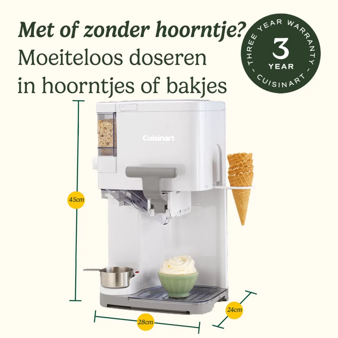 Cuisinart Soft Serve IJsmachine ICE48E - 150W - 1,42L - Wit