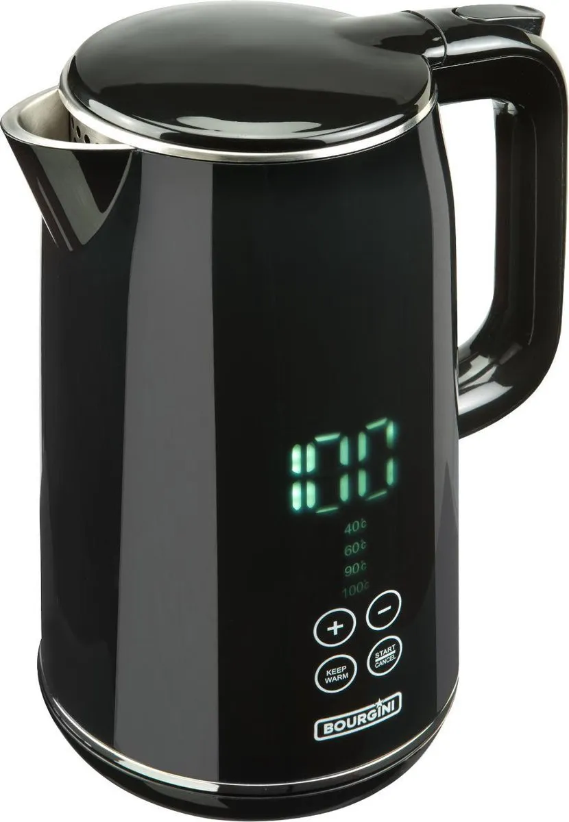 Bourgini Cool Touch Waterkoker 1800W 1.7L - Zwart