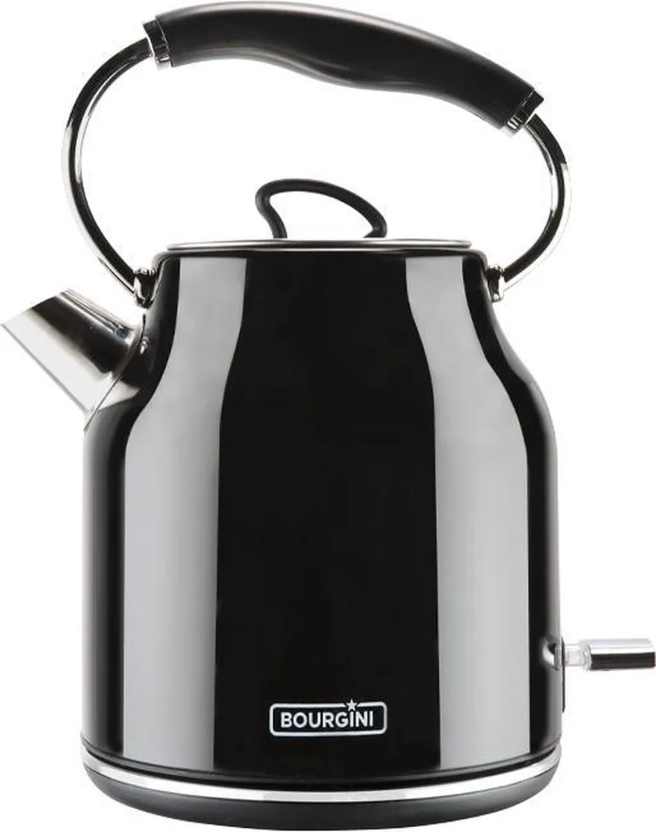 Bourgini Retro Waterkoker 2200W 1.7L - Zwart
