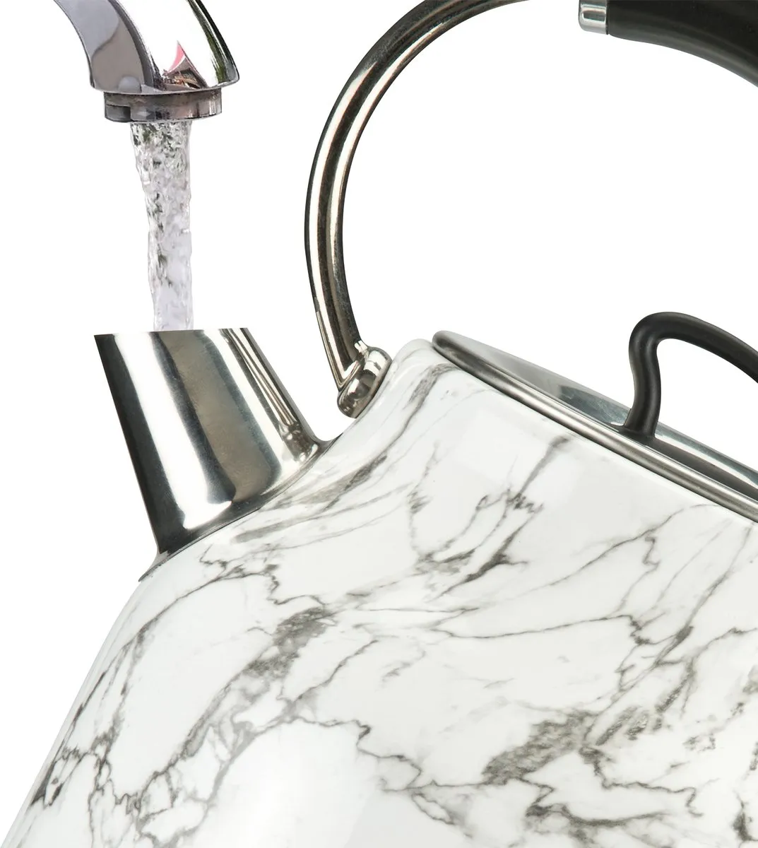 Bourgini Retro Waterkoker 1.7L - Marmerprint - 2200W - Snoerloos