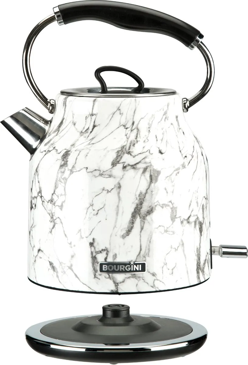 Bourgini Retro Waterkoker 1.7L - Marmerprint - 2200W - Snoerloos