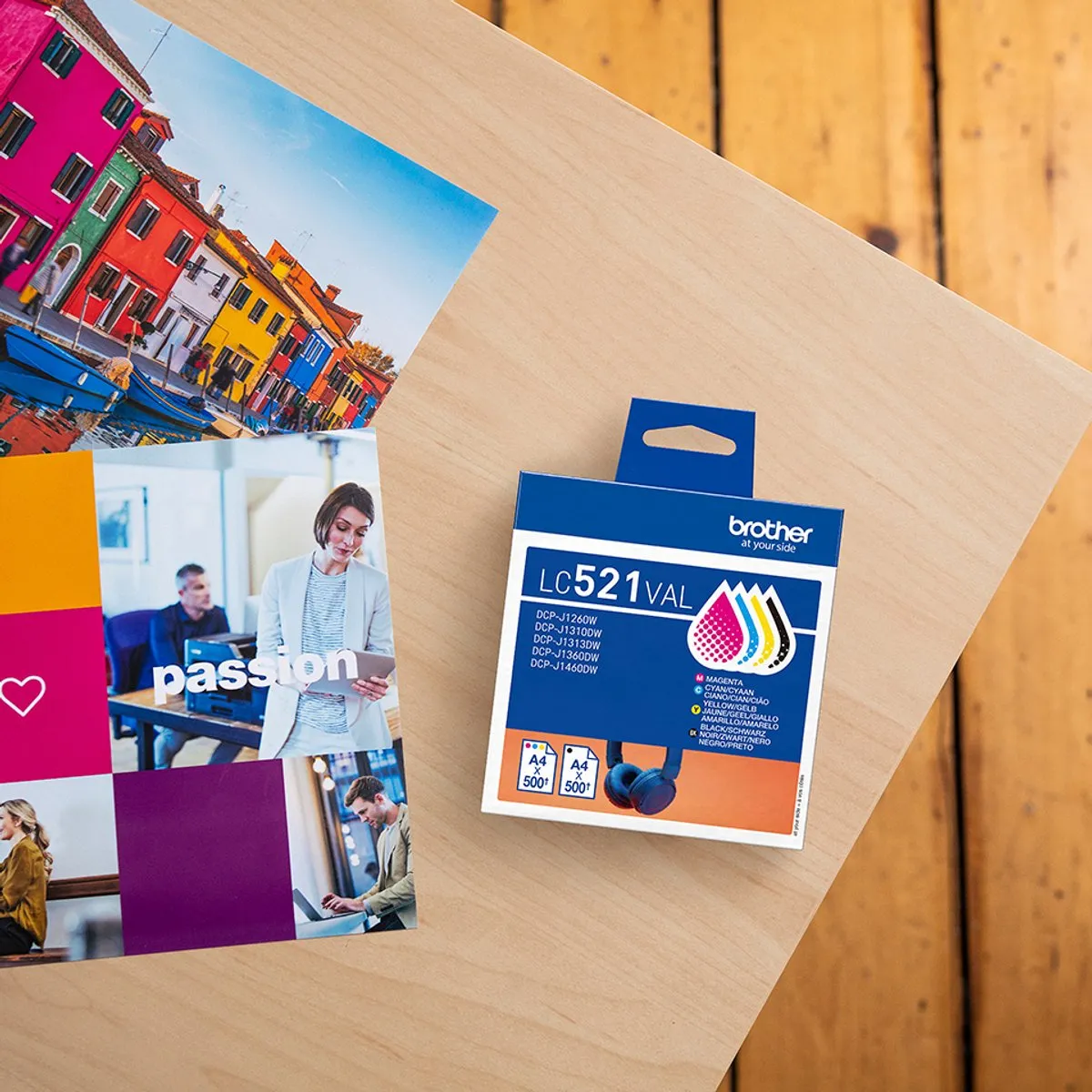 Brother LC521VAL Inktcartridge - 4 Stuks (Zwart/Cyaan/Magenta/Geel)