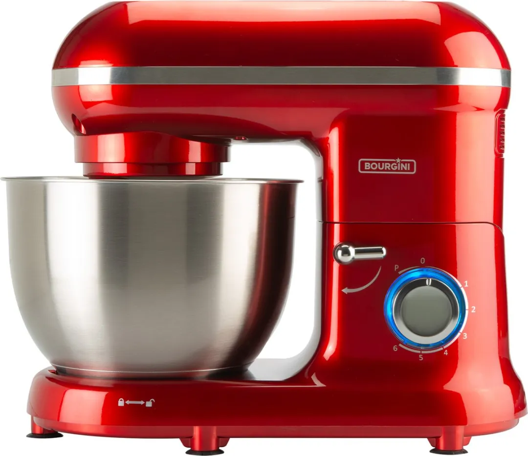 Bourgini Classic Kitchen Chef Keukenmachine 1300W - 4.5L Rood