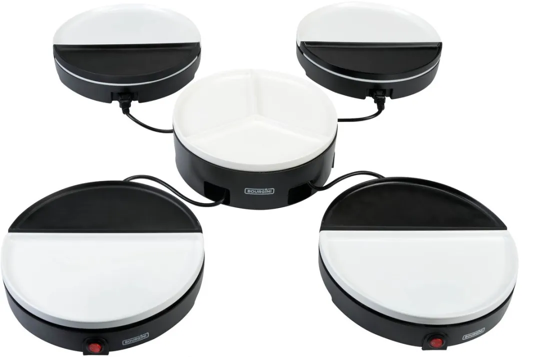 Bourgini Chef's Dinner Party Gourmetstel 1000W - 4 Personen - PFAS-vrij