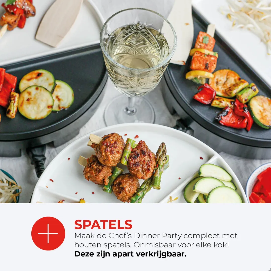 Bourgini Chef's Dinner Party Gourmetstel 1000W - 4 Personen - PFAS-vrij