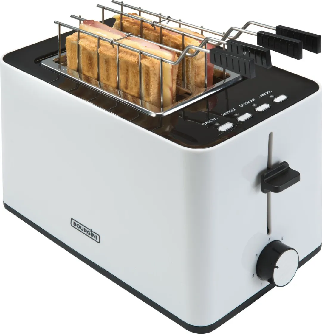 Bourgini Tosti Toaster 14.0001.02.00 - Broodrooster 850W - 2 Tosti's - Wit