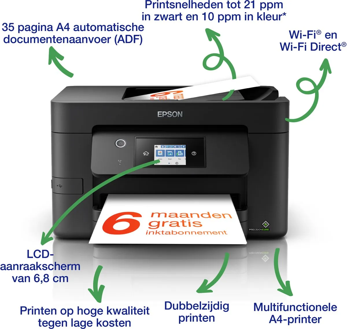 Epson WorkForce Pro WF-3820DWF All-In-One Printer - Zwart